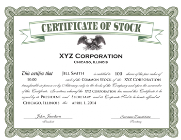 Stock Certificates Online